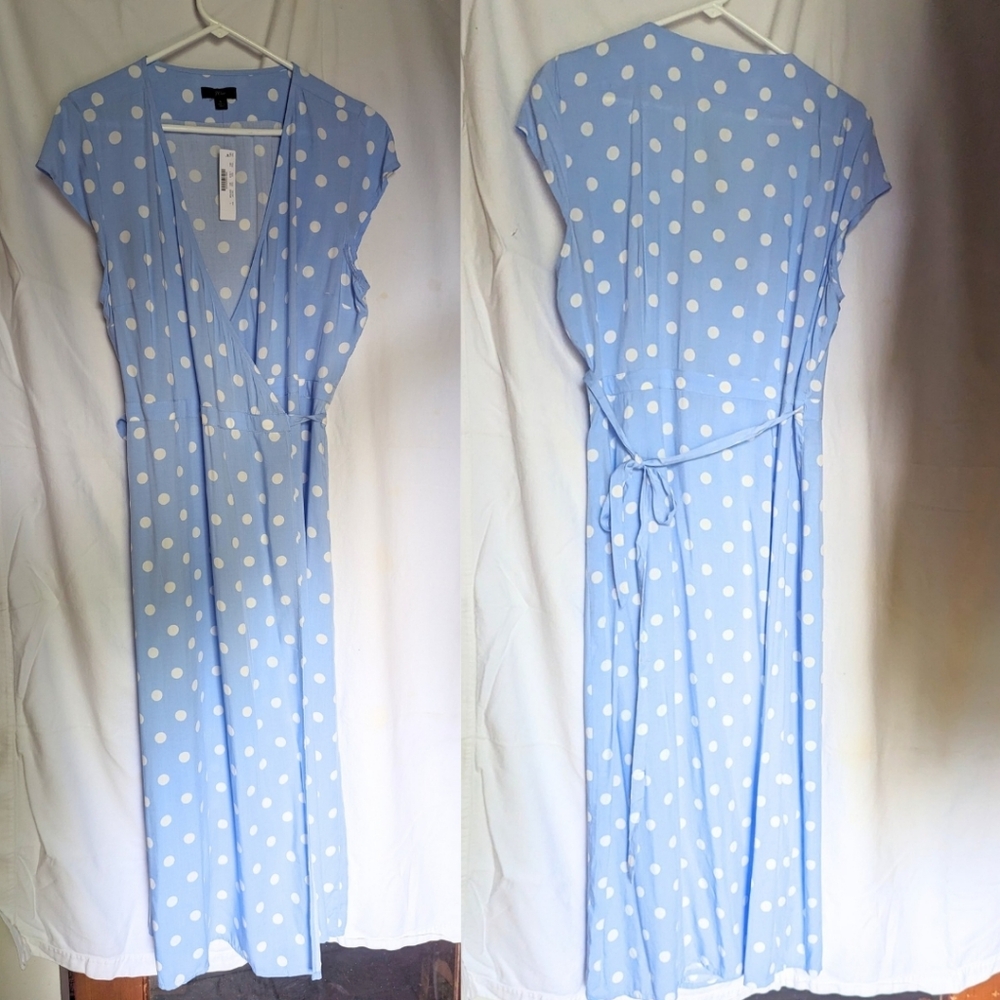 J. Crew wrap dress, size L, NWT!